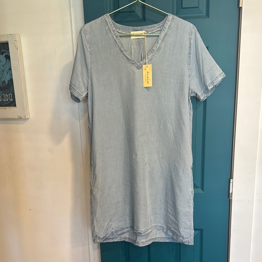 Denim By Ellison Chambray midi dress - M